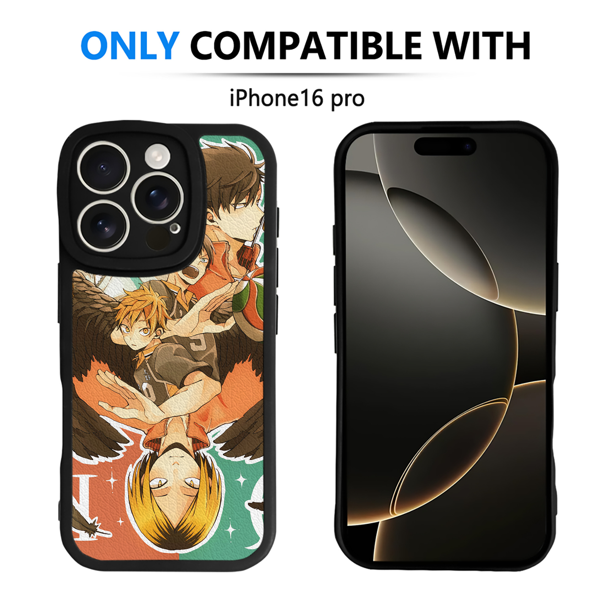 （画像用） ハイキュー!! Haikyu!! 【iPhone 16シリーズ対応】シリコンスマホケース（レザー調） 材質：シリコン